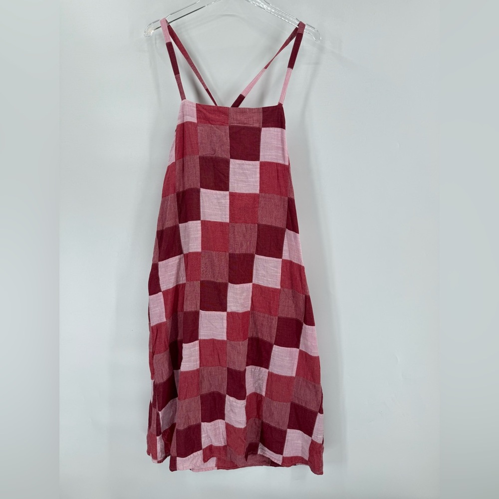 Warm NY red and‎ pink check dress size 1 - small